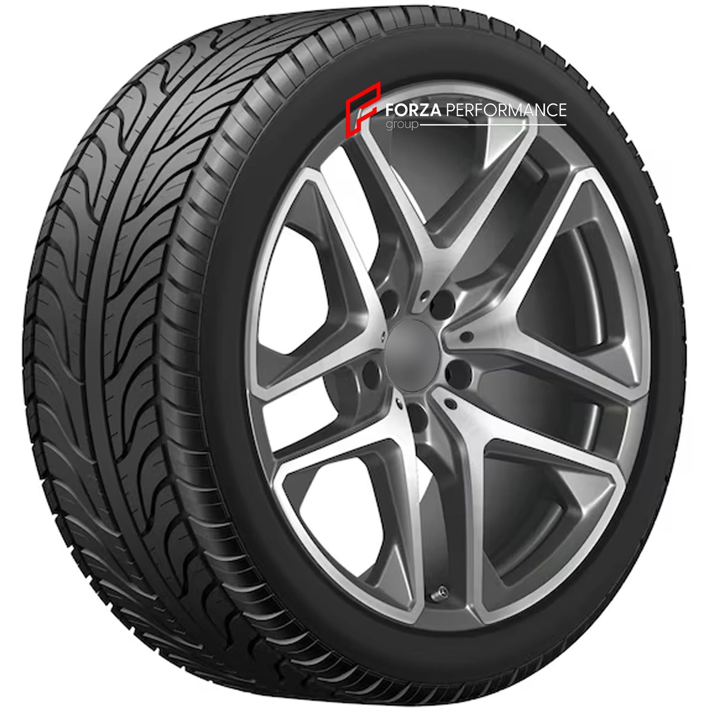 FORZA PERFORMANCE FORGED WHEELS RIMS for MERCEDES-BENZ G-CLASS G63 W465 custom fit OEM 5-twin-spoke grey genuine