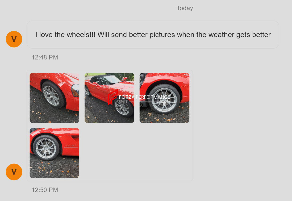 18 19 INCH FORGED WHEELS RIMS for DODGE VIPER 3 SRT-10 ROADSTER ZB 1 2003 custom fit BBS FI R WHEELS