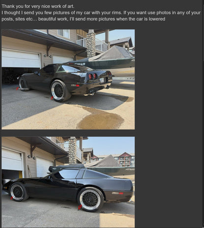 19 INCH FORGED WHEELS RIMS for CHEVROLET CORVETTE ZR1 C4 1991 custom fit BBS RS