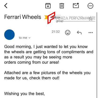 19 INCH FORZA FORGED WHEELS RIMS fit for FERRARI 348 TS 1989 custom fit OEM FERRARI 458 ITALIA SPYDER