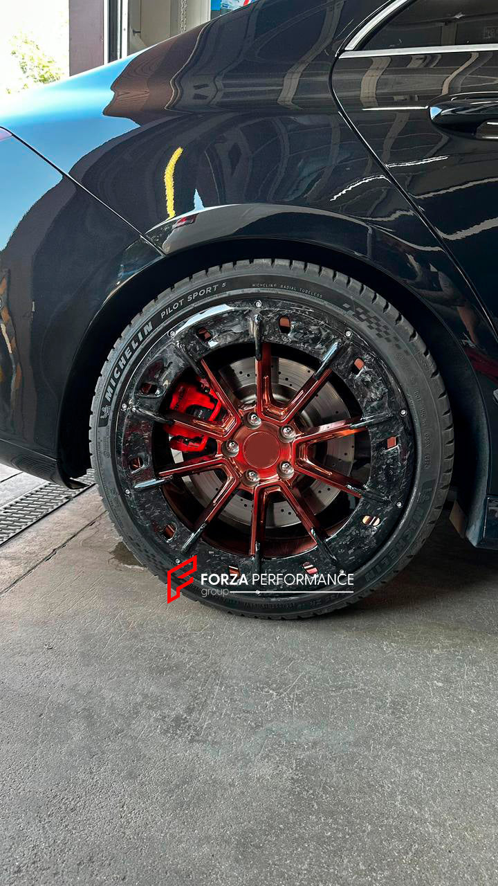 We manufacture premium quality forged wheels rims for MERCEDES BENZ C118 CLA 45S AMG 2021 in any design, size, color.

Wheels sizes:

19 x 9 ET 52

Finishing: Bronze Polished

Forza Performance Group engineers and builds each set of custom made-to-order forged wheels individually for every specific customer. This means we not only produce the desired wheel design but also provide all the necessary sizes. All of our wheels can be manufactured to suit your car specifications, offering a diverse range of diame