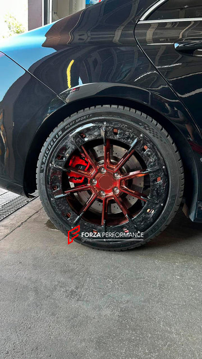 We manufacture premium quality forged wheels rims for MERCEDES BENZ C118 CLA 45S AMG 2021 in any design, size, color.

Wheels sizes:

19 x 9 ET 52

Finishing: Bronze Polished

Forza Performance Group engineers and builds each set of custom made-to-order forged wheels individually for every specific customer. This means we not only produce the desired wheel design but also provide all the necessary sizes. All of our wheels can be manufactured to suit your car specifications, offering a diverse range of diame