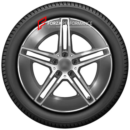 19 INCH FORGED WHEELS RIMS for MERCEDES-BENZ E53 AMG W214 S214 2025 custom fit OEM estate grey 5 double spokes