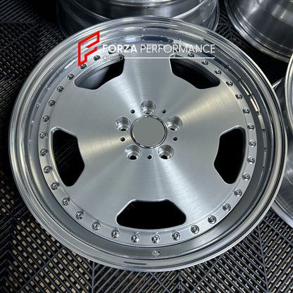 We manufacture premium quality forged wheels rims for MERCEDES BENZ SL600 R129 1999 in any design, size, color.

Wheels sizes:

Front: 9 x 8.5 ET 25

Rear: 19 x 9.5 ET 25

Weight:

Front: 11.2 kg (24.25 lbs)

Rear: 11.8 kg (24.25 lbs)

Finishing: Brushed Face with Polished Lip