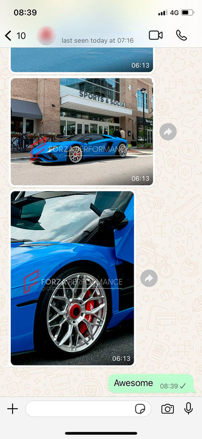 20 21 INCH FORGED WHEELS RIMS for LAMBORGHINI AVENTADOR S LP740 2020 custom fit AL13 RS70 RS80