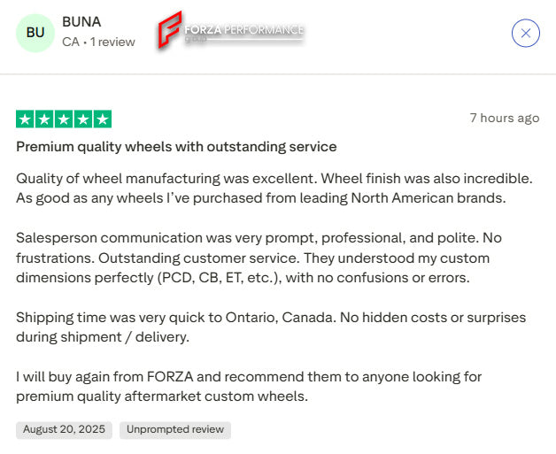 FORZA PERFORMANCE 20 INCH FORGED WHEELS RIMS for LOTUS EMIRA 2024 