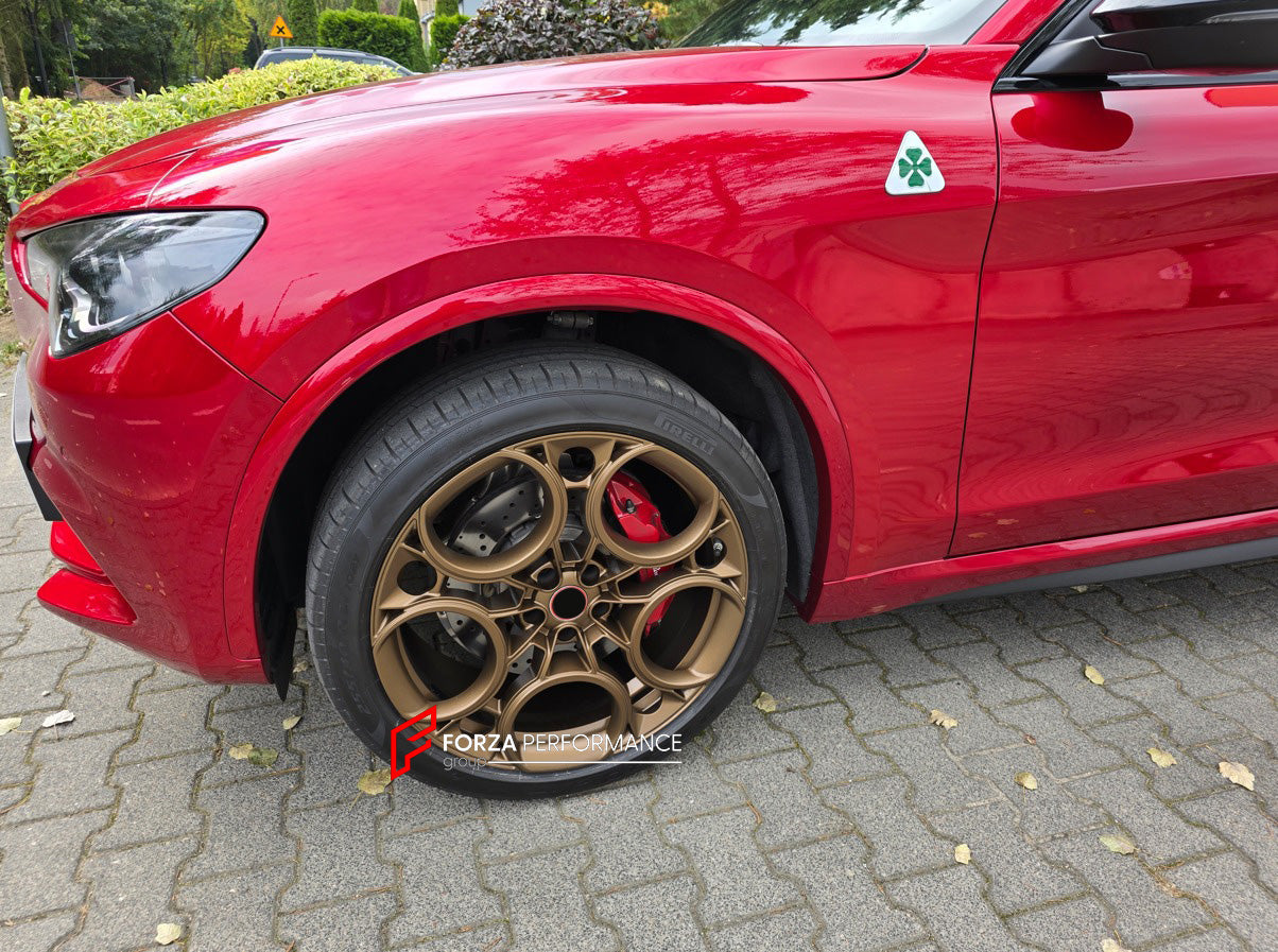 21 INCH FORGED WHEELS RIMS for ALFA ROMEO STELVIO QUADRIFOGLIO TYPE 949 FACELIFT 2025 custom fit OEM ALFA ROMEO 33 STRADALE WHEELS STYLE
