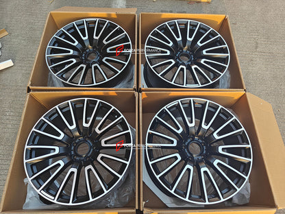 22 INCH FORGED WHEELS RIMS for MERCEDES BENZ G CLASS G63 2025 custom fit OEM 10 double spokes black A4654011000