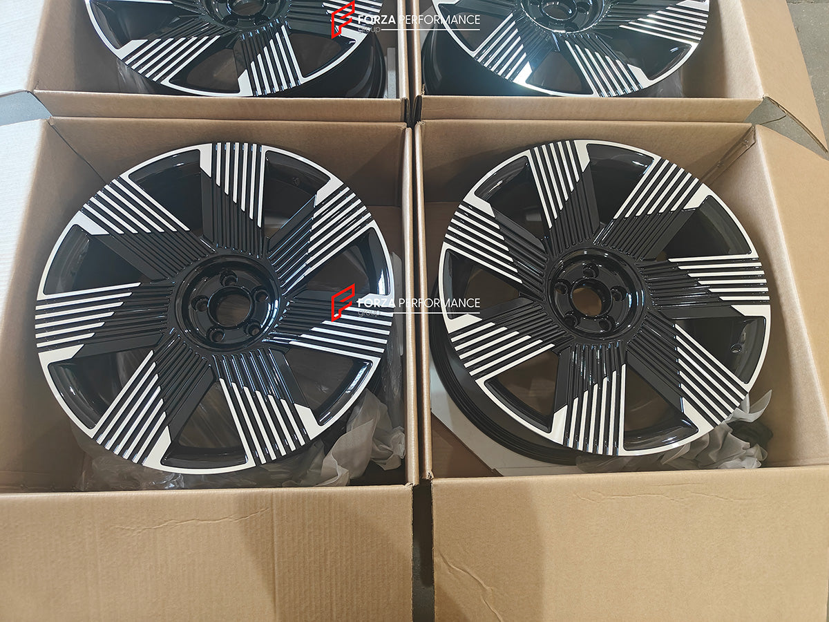 We manufacture premium quality forged wheels rims for BMW 7 SERIES G70 2025 in any design, size, color.

Wheels sizes:

Front: 22 x 9.5 ET 18

Rear: 22 x 10.5 ET 34

Weight: 

Front: 17.3 kg (38.13 lbs)

Rear: 17.6 kg (38.8 lbs)

Finishing: Gloss Black with Machined Face