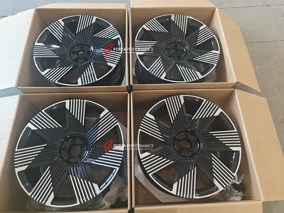 We manufacture premium quality forged wheels rims for BMW 7 SERIES G70 2025 in any design, size, color.

Wheels sizes:

Front: 22 x 9.5 ET 18

Rear: 22 x 10.5 ET 34

Weight: 

Front: 17.3 kg (38.13 lbs)

Rear: 17.6 kg (38.8 lbs)

Finishing: Gloss Black with Machined Face