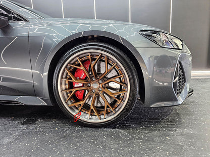 3-PIECE 22 INCH FORGED WHEELS RIMS FOR AUDI RS7 C8 2019 custom fit PF10 WHEELS