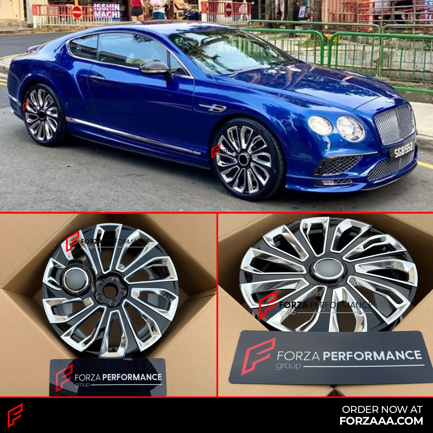 21 INCH FORGED WHEELS RIMS for BENTLEY CONTINENTAL SUPERSPORTS GEN 2 II 2018 Continental GT GTC Mulliner 3SA601025BM 3SA601025BN