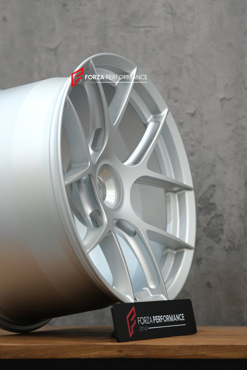 We manufacture premium quality forged wheels rims for PORSCHE 911 992.2 2025 in any design, size, color.

Forza Performance Group engineers and builds each set of custom made-to-order forged wheels individually for every specific customer. This means we not only produce the desired wheel design but also provide all the necessary sizes. All of our wheels can be manufactured to suit your car specifications, offering a diverse range of diameters from 15 to 30 inches.
Advantages of Forza Performance Group forge