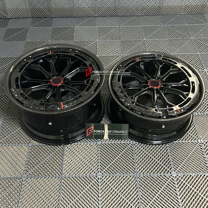 AL13 R80-109R STYLE 20 INCH FORGED WHEELS RIMS WITH AERODISC AERO RING for LAMBORGHINI HURACAN LP580 2019