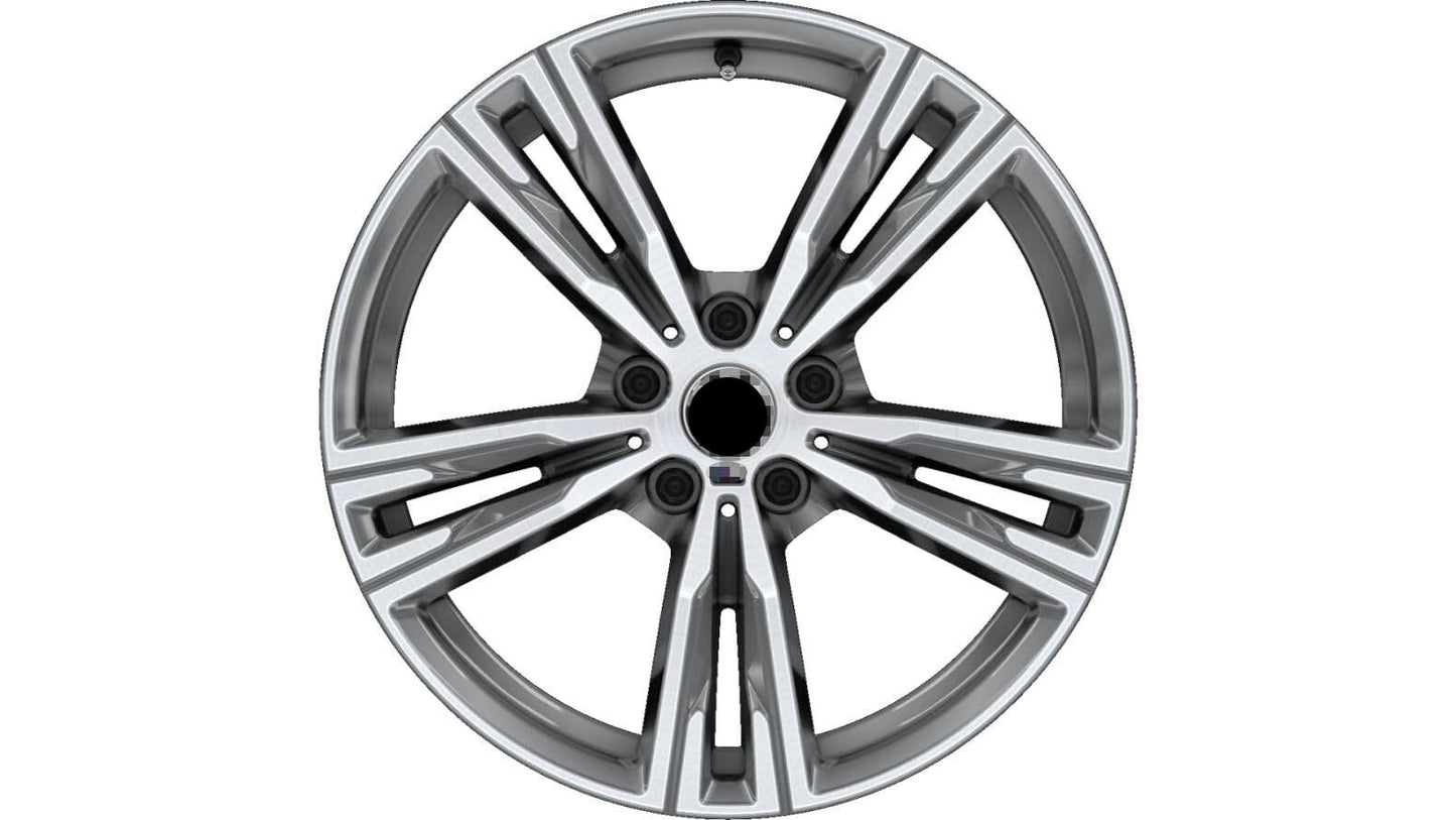 20" 21" 22" 23" 24" FORGED WHEELS Double-spoke 798 M Bicolor Ferric Grey for BMW 1, 2, 3, 4, 5, 7, 8, X1, X2, X3, X4, X5, X6, X7, Z4, BMW I, M series