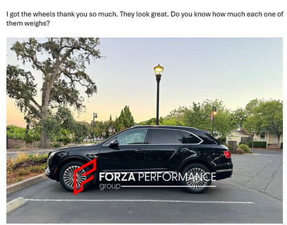 MANSORY CS.11 STYLE 22 INCH FORGED WHEELS RIMS for BENTLEY BENTAYGA PL71 2015