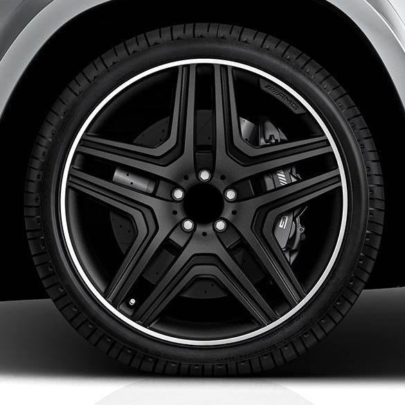 AMG 21-INCH WHEELS SET 5-TWIN-SPOKE DESIGN GL-CLASS X166 BLACK MAT