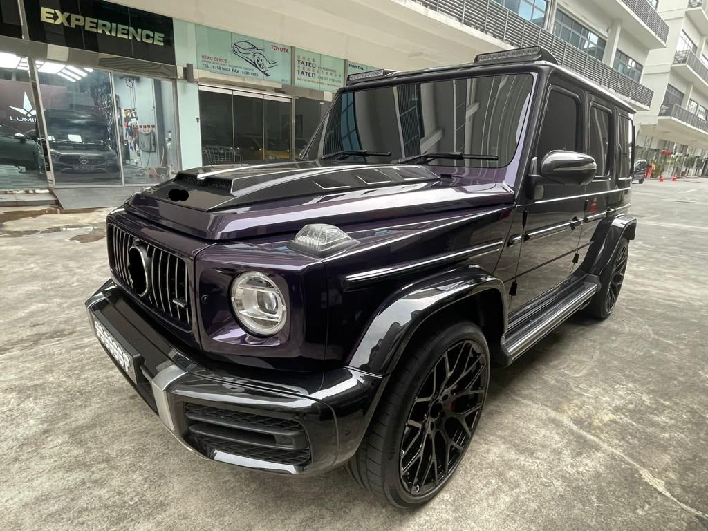 MONOBLOCK WHEELS We produced premium quality forged wheels rims for  MERCEDES BENZ G CLASS G63 G500  Our wheels sizes:   Front 24 x 10 ET 20  Rear 24 x 10 ET 20  Finishing: Glossy Black  Forged wheels can be produced in any wheel specs by your inquiries and we can provide our specs