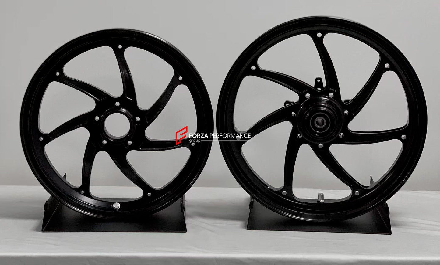 We manufacture premium quality forged motorcycle wheels rims for APRILIA SRMAX 125 300 250 HPE in any design, size, color.

Wheel sizes (motorcycle spec):

Front: 3.0 x 15

Rear: 4.0 x 14

Weight:

Front: 3.3 kg (7.27 lbs)

Rear: 2.7 kg (5.95 lbs)


Finishing: Satin Black

Forza Performance Group engineers and manufactures each forged motorcycle wheel individually per order. This ensures precise fitment, uncompromised strength, and unique styling. Whether for racing, touring, or daily use — our wheels are b