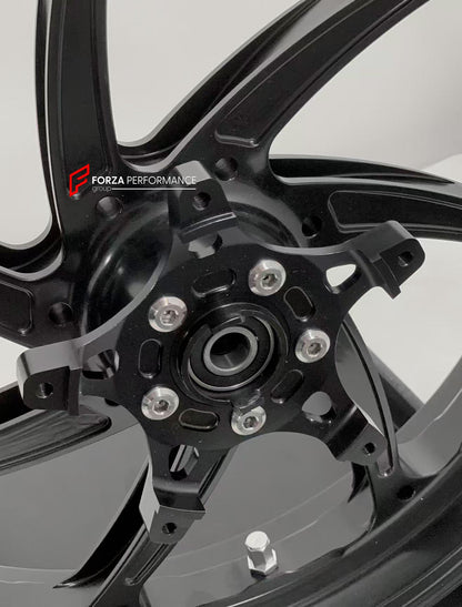 We manufacture premium quality forged motorcycle wheels rims for APRILIA SRMAX 125 300 250 HPE in any design, size, color.

Wheel sizes (motorcycle spec):

Front: 3.0 x 15

Rear: 4.0 x 14

Weight:

Front: 3.3 kg (7.27 lbs)

Rear: 2.7 kg (5.95 lbs)


Finishing: Satin Black

Forza Performance Group engineers and manufactures each forged motorcycle wheel individually per order. This ensures precise fitment, uncompromised strength, and unique styling. Whether for racing, touring, or daily use — our wheels are b