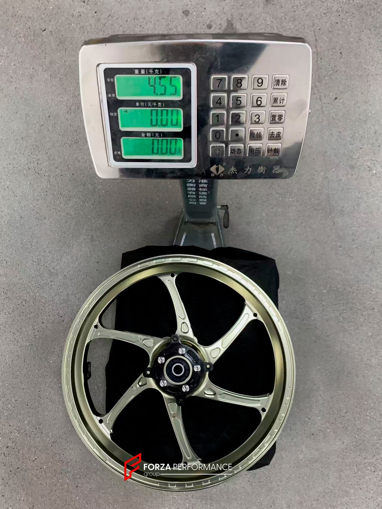 We manufacture premium quality forged motorcycle wheels rims for CFMOTO 450SR in any design, size, color.

Wheel sizes (motorcycle spec):

Front: 3.0 x 17

Rear: 4.0 x 17

Weight:

Front: 3.5 kg (7.72 lbs)

Rear: 4.55 kg (10.03 lbs)


Finishing: Gloss Bronze

Forza Performance Group engineers and manufactures each forged motorcycle wheel individually per order. This ensures precise fitment, uncompromised strength, and unique styling. Whether for racing, touring, or daily use — our wheels are built for both 