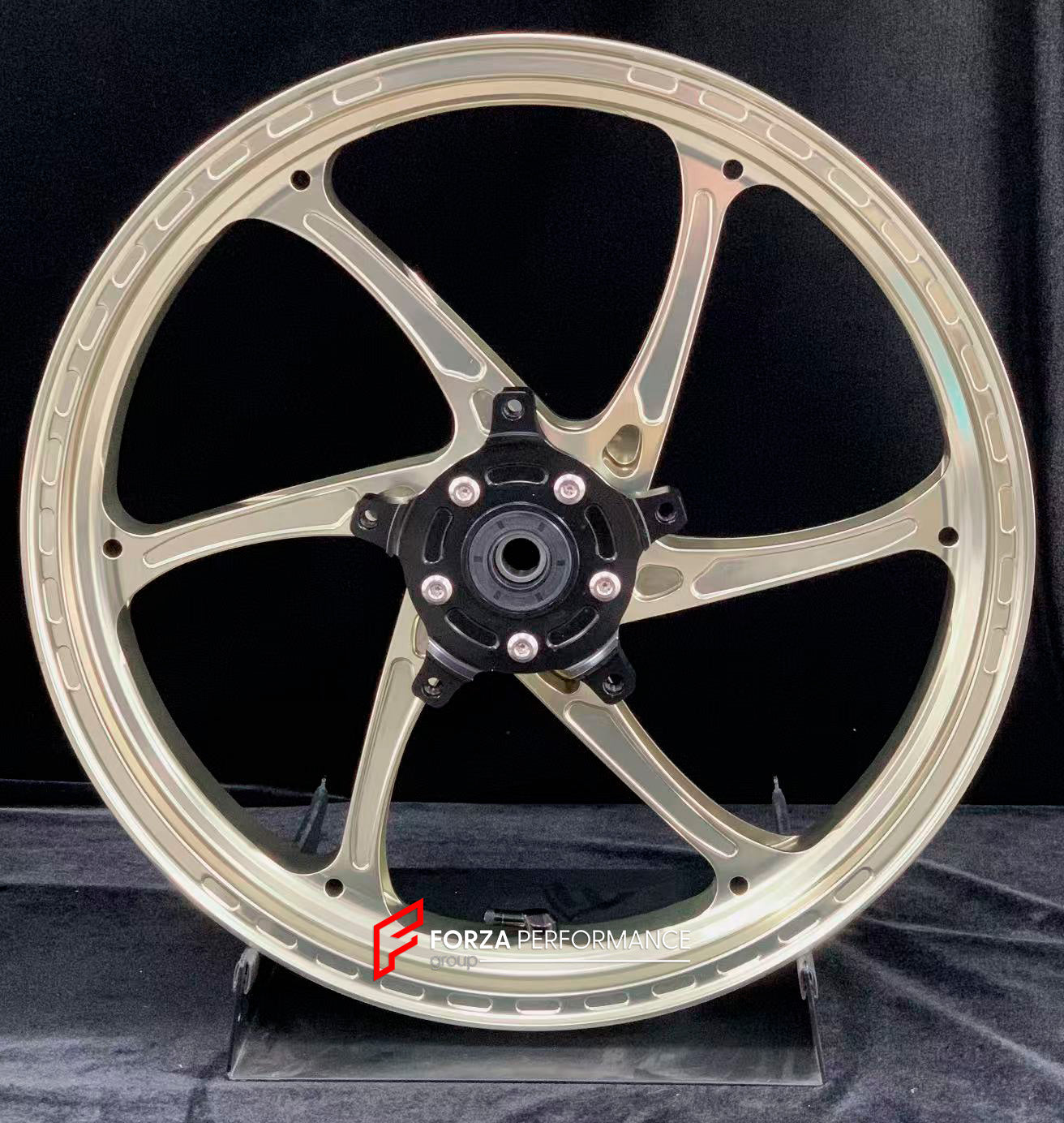 We manufacture premium quality forged motorcycle wheels rims for CFMOTO 450SR in any design, size, color.

Wheel sizes (motorcycle spec):

Front: 3.0 x 17

Rear: 4.0 x 17

Weight:

Front: 3.5 kg (7.72 lbs)

Rear: 4.55 kg (10.03 lbs)


Finishing: Gloss Bronze

Forza Performance Group engineers and manufactures each forged motorcycle wheel individually per order. This ensures precise fitment, uncompromised strength, and unique styling. Whether for racing, touring, or daily use — our wheels are built for both 