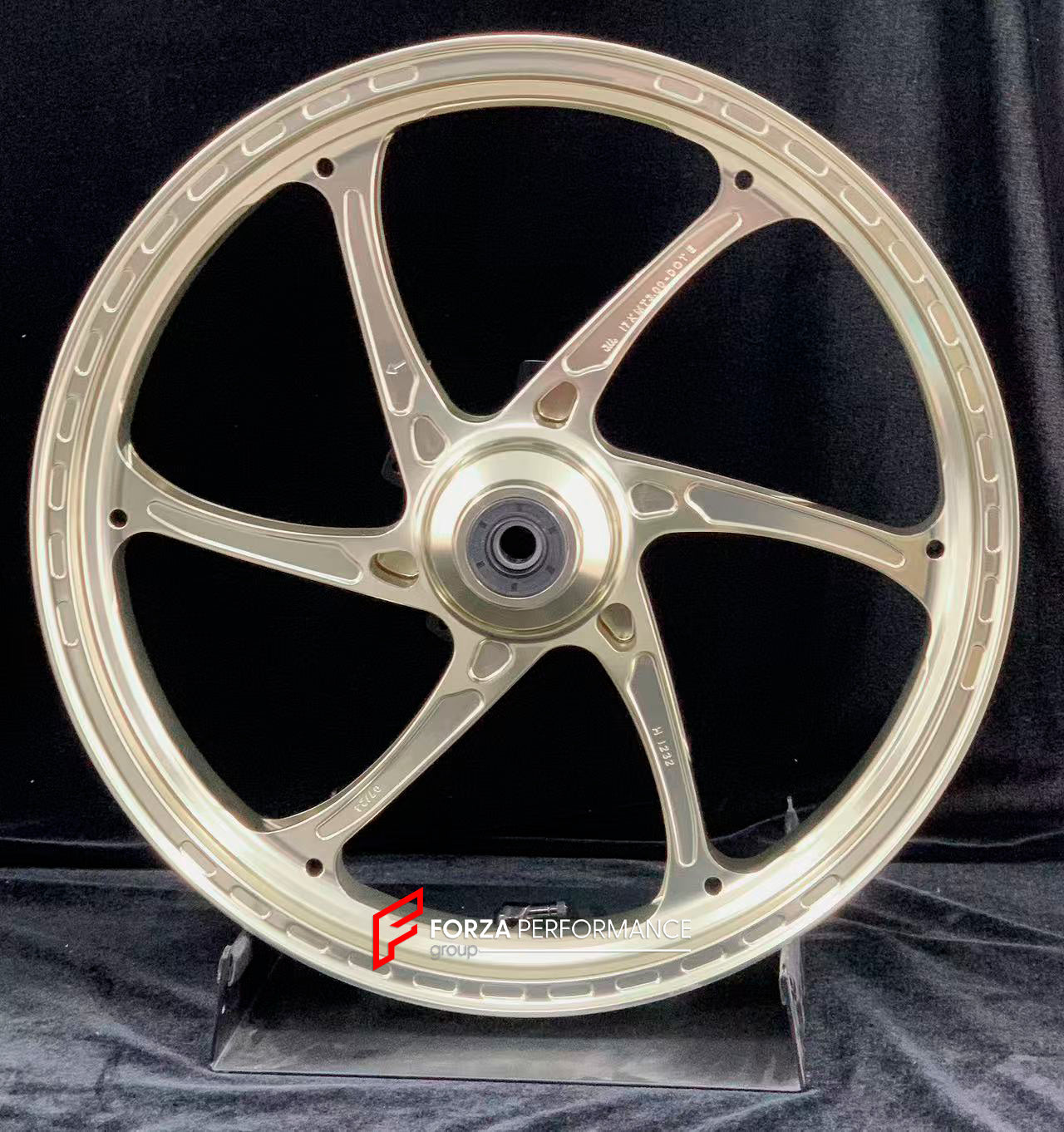 We manufacture premium quality forged motorcycle wheels rims for CFMOTO 450SR in any design, size, color.

Wheel sizes (motorcycle spec):

Front: 3.0 x 17

Rear: 4.0 x 17

Weight:

Front: 3.5 kg (7.72 lbs)

Rear: 4.55 kg (10.03 lbs)


Finishing: Gloss Bronze

Forza Performance Group engineers and manufactures each forged motorcycle wheel individually per order. This ensures precise fitment, uncompromised strength, and unique styling. Whether for racing, touring, or daily use — our wheels are built for both 
