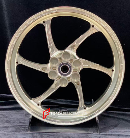 We manufacture premium quality forged motorcycle wheels rims for CFMOTO 450SR in any design, size, color.

Wheel sizes (motorcycle spec):

Front: 3.0 x 17

Rear: 4.0 x 17

Weight:

Front: 3.5 kg (7.72 lbs)

Rear: 4.55 kg (10.03 lbs)


Finishing: Gloss Bronze

Forza Performance Group engineers and manufactures each forged motorcycle wheel individually per order. This ensures precise fitment, uncompromised strength, and unique styling. Whether for racing, touring, or daily use — our wheels are built for both 