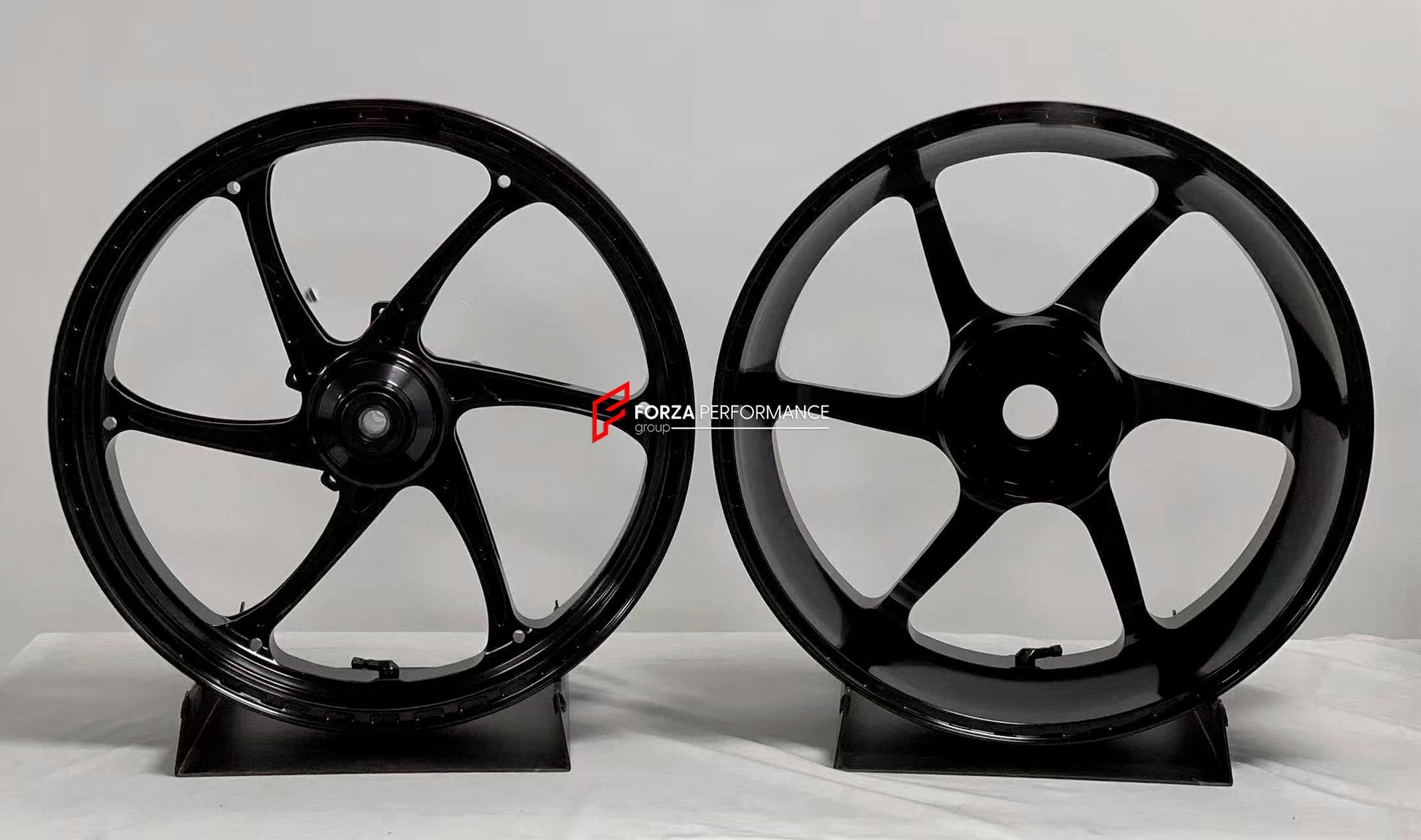 We manufacture premium quality forged motorcycle wheels rims for CFMOTO 450SRS in any design, size, color.

Wheel sizes (motorcycle spec):

Front: 3.0 x 17

Rear: 4.0 x 17

Weight:

Front: 3.6 kg (7.94 lbs)

Rear: 4 kg (8.82 lbs)


Finishing: Gloss Black

Forza Performance Group engineers and manufactures each forged motorcycle wheel individually per order. This ensures precise fitment, uncompromised strength, and unique styling. Whether for racing, touring, or daily use — our wheels are built for both perf