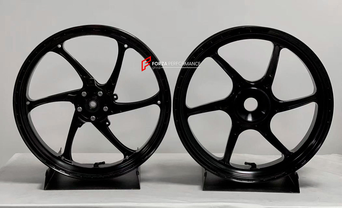 We manufacture premium quality forged motorcycle wheels rims for CFMOTO 450SRS in any design, size, color.

Wheel sizes (motorcycle spec):

Front: 3.0 x 17

Rear: 4.0 x 17

Weight:

Front: 3.6 kg (7.94 lbs)

Rear: 4 kg (8.82 lbs)


Finishing: Gloss Black

Forza Performance Group engineers and manufactures each forged motorcycle wheel individually per order. This ensures precise fitment, uncompromised strength, and unique styling. Whether for racing, touring, or daily use — our wheels are built for both perf