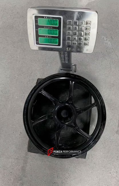 We manufacture premium quality forged motorcycle wheels rims for CFMOTO 450SRS in any design, size, color.

Wheel sizes (motorcycle spec):

Front: 3.0 x 17

Rear: 4.0 x 17

Weight:

Front: 3.6 kg (7.94 lbs)

Rear: 4 kg (8.82 lbs)


Finishing: Gloss Black

Forza Performance Group engineers and manufactures each forged motorcycle wheel individually per order. This ensures precise fitment, uncompromised strength, and unique styling. Whether for racing, touring, or daily use — our wheels are built for both perf