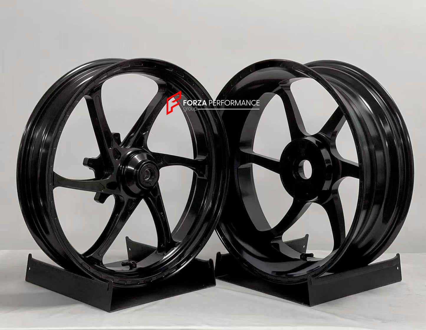 We manufacture premium quality forged motorcycle wheels rims for CFMOTO 450SRS in any design, size, color.

Wheel sizes (motorcycle spec):

Front: 3.0 x 17

Rear: 4.0 x 17

Weight:

Front: 3.6 kg (7.94 lbs)

Rear: 4 kg (8.82 lbs)


Finishing: Gloss Black

Forza Performance Group engineers and manufactures each forged motorcycle wheel individually per order. This ensures precise fitment, uncompromised strength, and unique styling. Whether for racing, touring, or daily use — our wheels are built for both perf