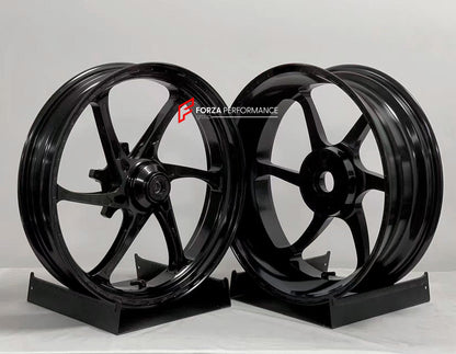 We manufacture premium quality forged motorcycle wheels rims for CFMOTO 450SRS in any design, size, color.

Wheel sizes (motorcycle spec):

Front: 3.0 x 17

Rear: 4.0 x 17

Weight:

Front: 3.6 kg (7.94 lbs)

Rear: 4 kg (8.82 lbs)


Finishing: Gloss Black

Forza Performance Group engineers and manufactures each forged motorcycle wheel individually per order. This ensures precise fitment, uncompromised strength, and unique styling. Whether for racing, touring, or daily use — our wheels are built for both perf