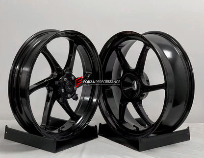 We manufacture premium quality forged motorcycle wheels rims for CFMOTO 450SRS in any design, size, color.

Wheel sizes (motorcycle spec):

Front: 3.0 x 17

Rear: 4.0 x 17

Weight:

Front: 3.6 kg (7.94 lbs)

Rear: 4 kg (8.82 lbs)


Finishing: Gloss Black

Forza Performance Group engineers and manufactures each forged motorcycle wheel individually per order. This ensures precise fitment, uncompromised strength, and unique styling. Whether for racing, touring, or daily use — our wheels are built for both perf