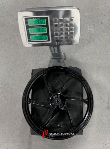 We manufacture premium quality forged motorcycle wheels rims for CFMOTO 450SRS in any design, size, color.

Wheel sizes (motorcycle spec):

Front: 3.0 x 17

Rear: 4.0 x 17

Weight:

Front: 3.6 kg (7.94 lbs)

Rear: 4 kg (8.82 lbs)


Finishing: Gloss Black

Forza Performance Group engineers and manufactures each forged motorcycle wheel individually per order. This ensures precise fitment, uncompromised strength, and unique styling. Whether for racing, touring, or daily use — our wheels are built for both perf