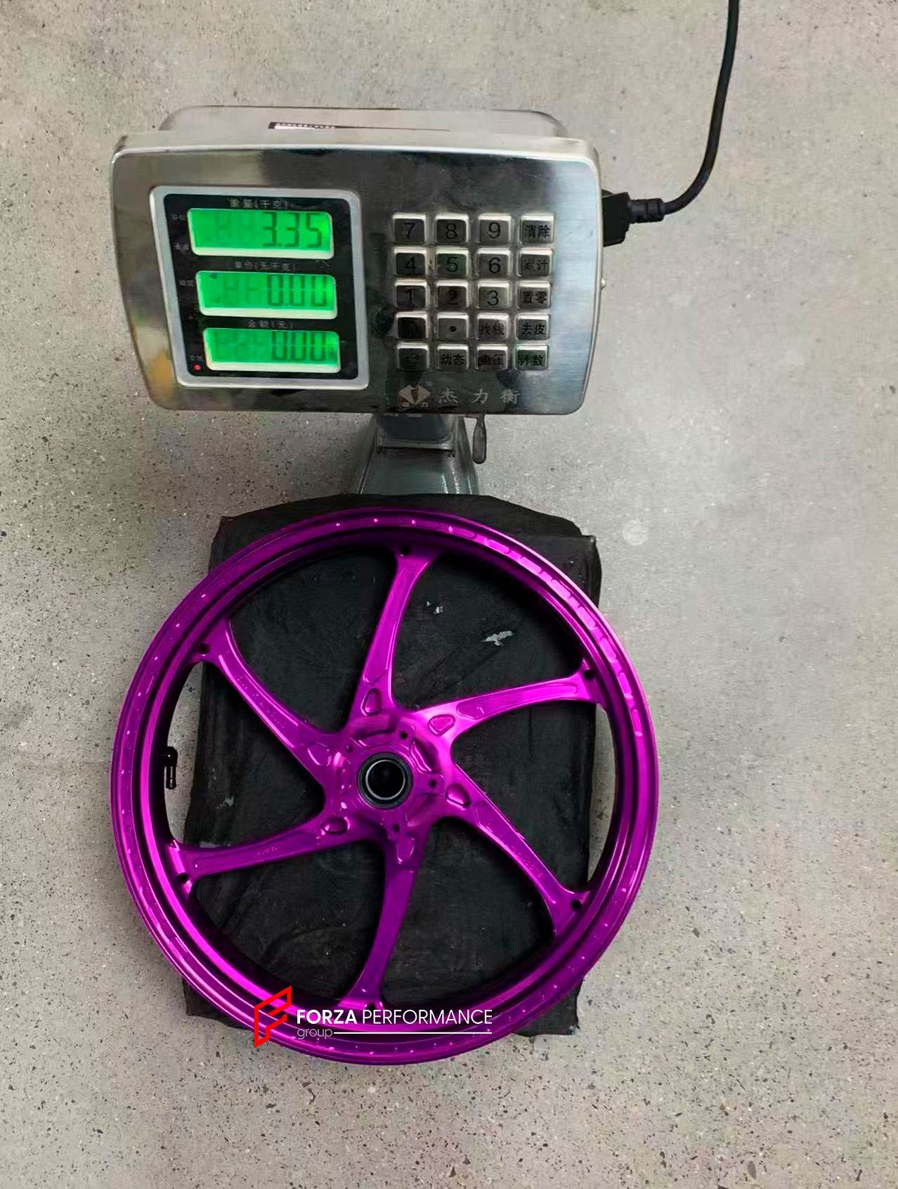 We manufacture premium quality forged motorcycle wheels rims for CFMOTO 800NK in any design, size, color.

Wheel sizes (motorcycle spec):

Front: 3.5 x 17

Rear: 4.5 x 17

Weight:

Front: 3.35 kg (7.38 lbs)

Rear: 4.65 kg (10.25 lbs)


Finishing: Gloss Pink

Forza Performance Group engineers and manufactures each forged motorcycle wheel individually per order. This ensures precise fitment, uncompromised strength, and unique styling. Whether for racing, touring, or daily use — our wheels are built for both p