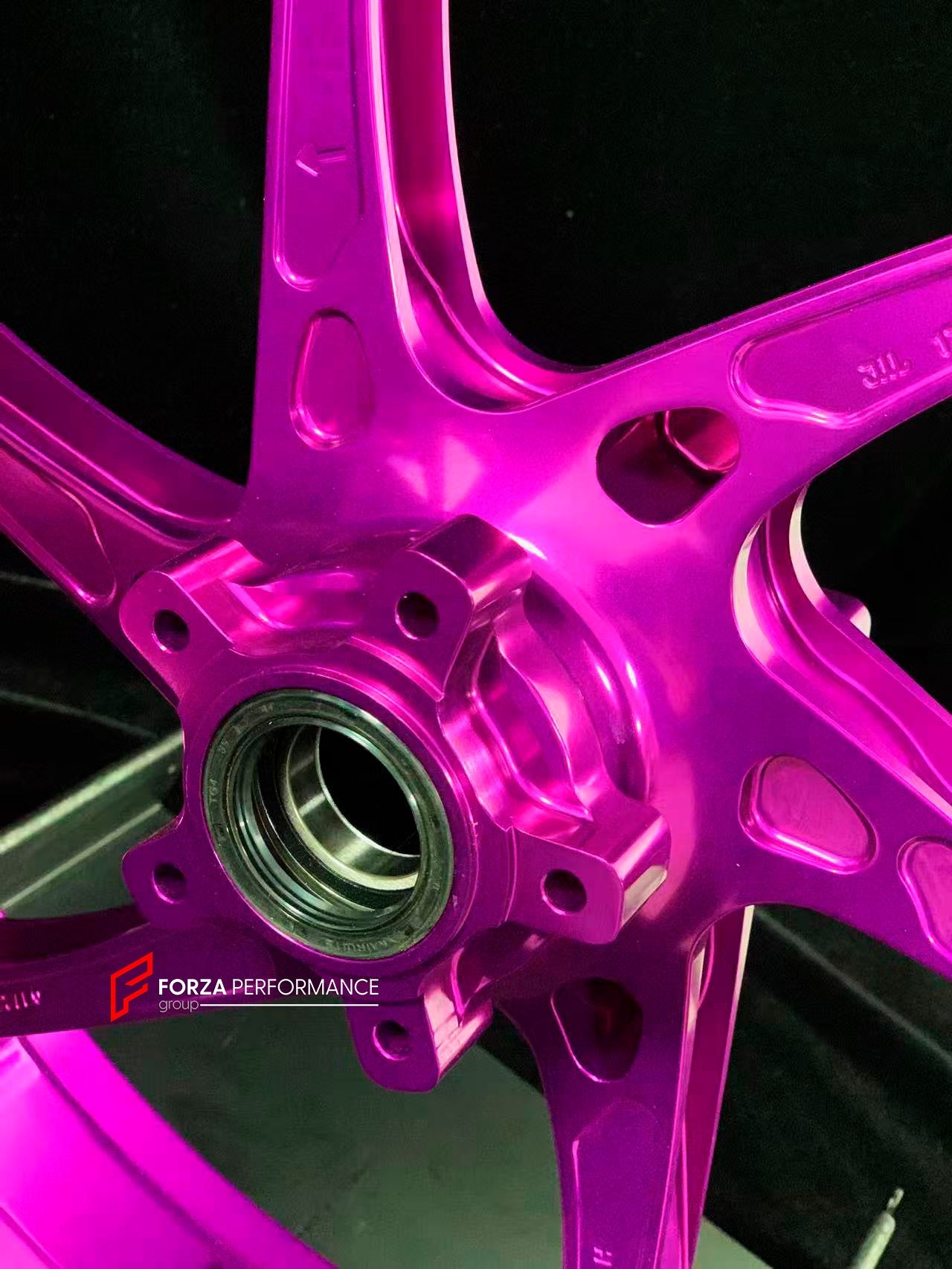 We manufacture premium quality forged motorcycle wheels rims for CFMOTO 800NK in any design, size, color.

Wheel sizes (motorcycle spec):

Front: 3.5 x 17

Rear: 4.5 x 17

Weight:

Front: 3.35 kg (7.38 lbs)

Rear: 4.65 kg (10.25 lbs)


Finishing: Gloss Pink

Forza Performance Group engineers and manufactures each forged motorcycle wheel individually per order. This ensures precise fitment, uncompromised strength, and unique styling. Whether for racing, touring, or daily use — our wheels are built for both p