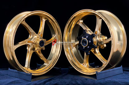 We manufacture premium quality forged motorcycle wheels rims for HONDA CB1300SP in any design, size, color.

Wheel sizes (motorcycle spec):

Front: 3.5 x 17

Rear: 5.5 x 17

Weight:

Front: 3.85 kg (8.49 lbs)

Rear: 4.95 kg (10.91 lbs)


Finishing: Gloss Gold

Forza Performance Group engineers and manufactures each forged motorcycle wheel individually per order. This ensures precise fitment, uncompromised strength, and unique styling. Whether for racing, touring, or daily use — our wheels are built for both