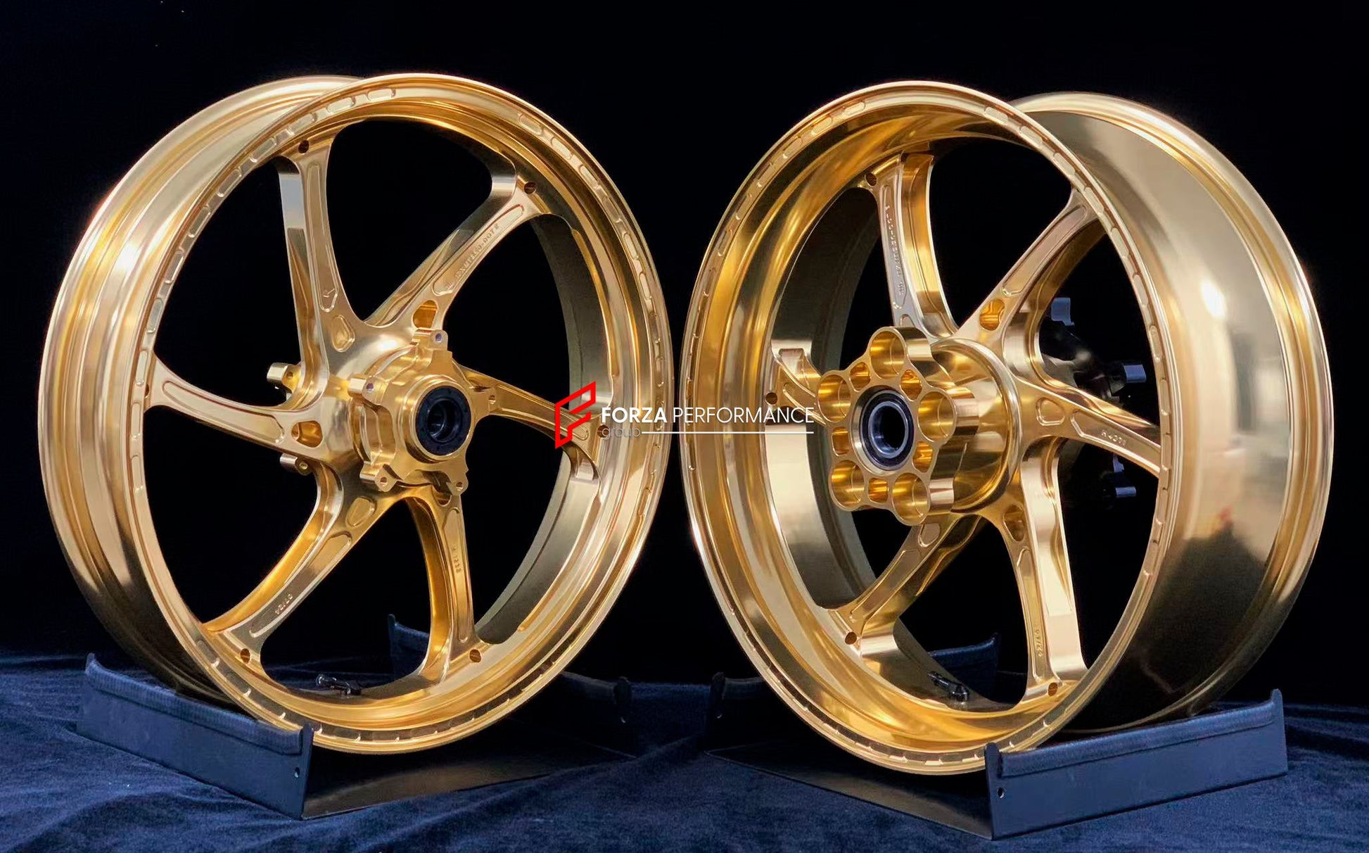 We manufacture premium quality forged motorcycle wheels rims for HONDA CB1300SP in any design, size, color.

Wheel sizes (motorcycle spec):

Front: 3.5 x 17

Rear: 5.5 x 17

Weight:

Front: 3.85 kg (8.49 lbs)

Rear: 4.95 kg (10.91 lbs)


Finishing: Gloss Gold

Forza Performance Group engineers and manufactures each forged motorcycle wheel individually per order. This ensures precise fitment, uncompromised strength, and unique styling. Whether for racing, touring, or daily use — our wheels are built for both