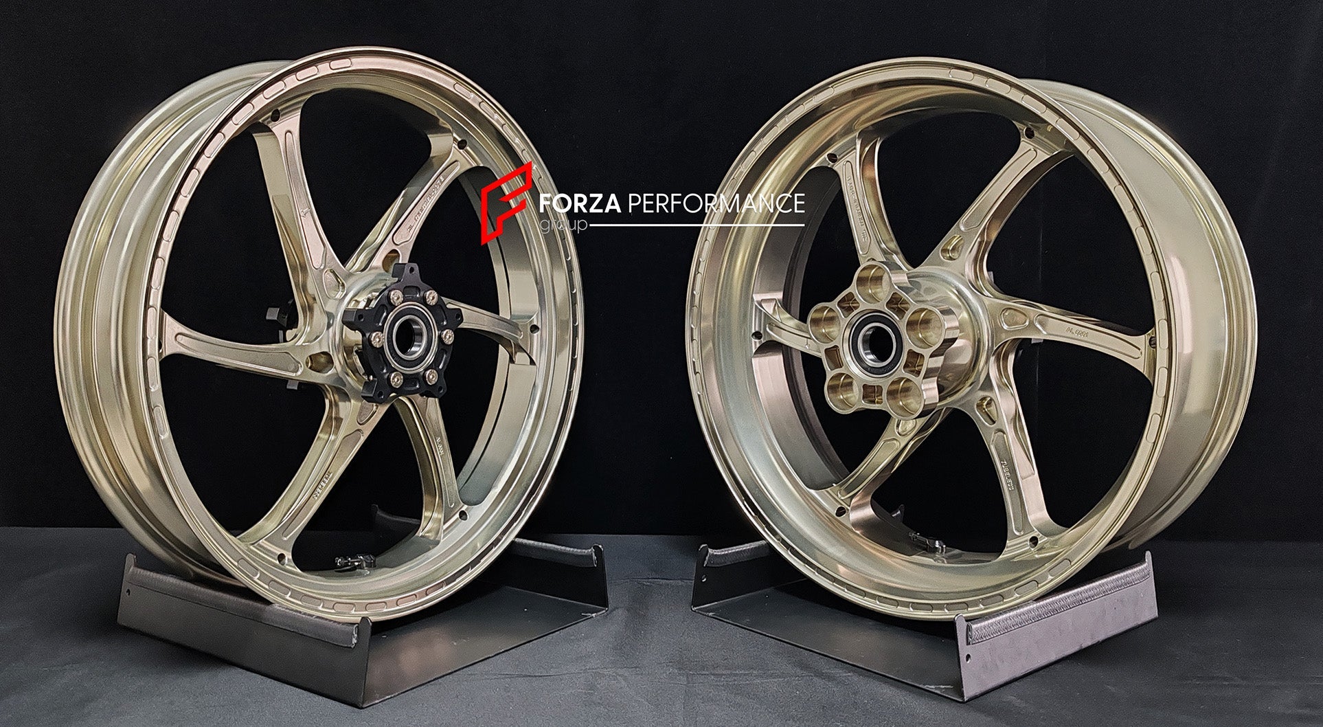 We manufacture premium quality forged motorcycle wheels rims for HONDA CBR1000RRR in any design, size, color.

Wheel sizes (motorcycle spec):

Front: 3.5 x 17

Rear: 6 x 17

Weight:

Front: 3.5 kg (7.72 lbs)

Rear: 4.5 kg (9.92 lbs)


Finishing: Gloss Bronze

Forza Performance Group engineers and manufactures each forged motorcycle wheel individually per order. This ensures precise fitment, uncompromised strength, and unique styling. Whether for racing, touring, or daily use — our wheels are built for both 