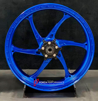 We manufacture premium quality forged motorcycle wheels rims for HONDA CB1300SP in any design, size, color.

Wheel sizes (motorcycle spec):

Front: 3.5 x 17

Rear: 5.5 x 17

Weight:

Front: 3.6 kg (7.94 lbs)

Rear: 4.8 kg (10.58 lbs)


Finishing: Gloss Blue

Forza Performance Group engineers and manufactures each forged motorcycle wheel individually per order. This ensures precise fitment, uncompromised strength, and unique styling. Whether for racing, touring, or daily use — our wheels are built for both p