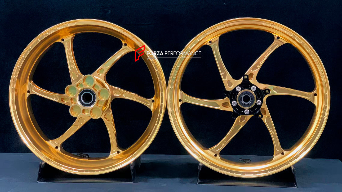 We manufacture premium quality forged motorcycle wheels rims for HONDA CBR650R in any design, size, color.

Wheel sizes (motorcycle spec):

Front: 3.5 x 17

Rear: 5.5 x 17

Weight:

Front: 3.9 kg (7.94 lbs)

Rear: 4.55 kg (10.58 lbs)


Finishing: Gloss Gold

Forza Performance Group engineers and manufactures each forged motorcycle wheel individually per order. This ensures precise fitment, uncompromised strength, and unique styling. Whether for racing, touring, or daily use — our wheels are built for both p