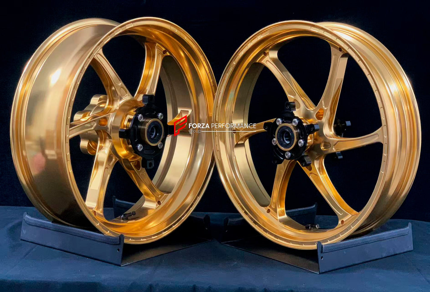 We manufacture premium quality forged motorcycle wheels rims for HONDA CBR650R in any design, size, color.

Wheel sizes (motorcycle spec):

Front: 3.5 x 17

Rear: 5.5 x 17

Weight:

Front: 3.9 kg (7.94 lbs)

Rear: 4.55 kg (10.58 lbs)


Finishing: Gloss Gold

Forza Performance Group engineers and manufactures each forged motorcycle wheel individually per order. This ensures precise fitment, uncompromised strength, and unique styling. Whether for racing, touring, or daily use — our wheels are built for both p