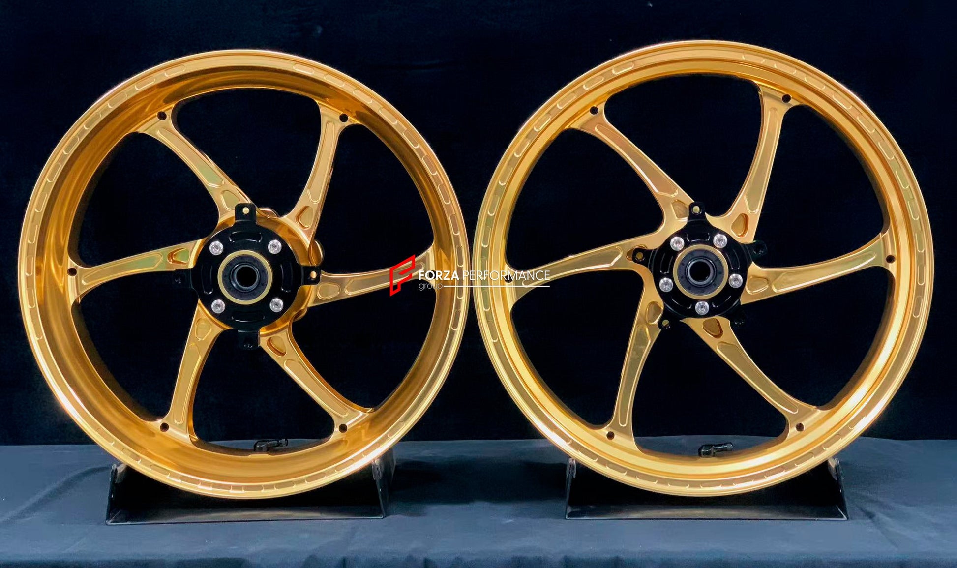 We manufacture premium quality forged motorcycle wheels rims for HONDA CBR650R in any design, size, color.

Wheel sizes (motorcycle spec):

Front: 3.5 x 17

Rear: 5.5 x 17

Weight:

Front: 3.9 kg (7.94 lbs)

Rear: 4.55 kg (10.58 lbs)


Finishing: Gloss Gold

Forza Performance Group engineers and manufactures each forged motorcycle wheel individually per order. This ensures precise fitment, uncompromised strength, and unique styling. Whether for racing, touring, or daily use — our wheels are built for both p