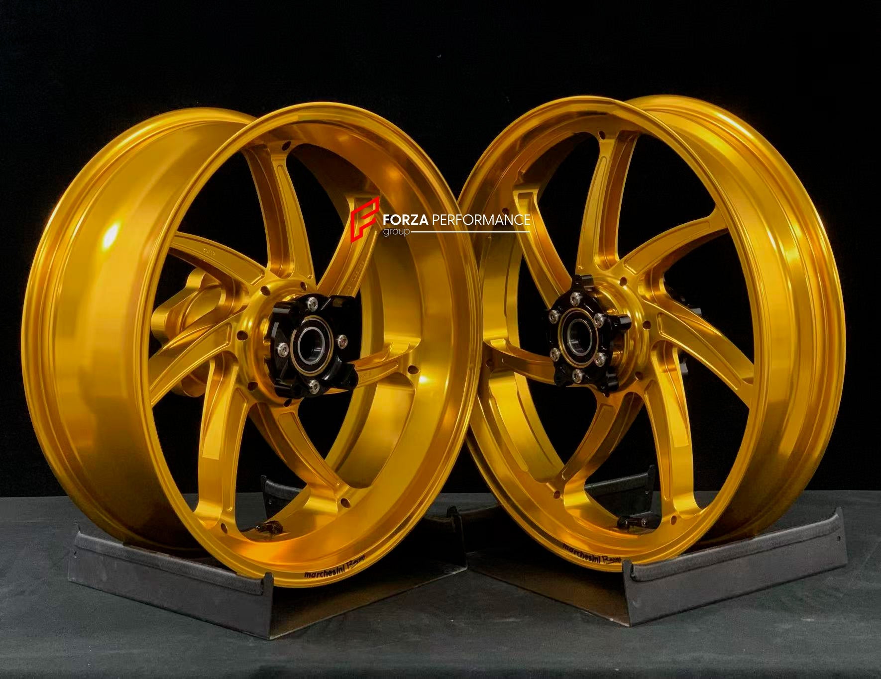We manufacture premium quality forged motorcycle wheels rims for HONDA CBR1000RRR in any design, size, color.

Wheel sizes (motorcycle spec):

Front: 3.5 x 17

Rear: 6 x 17

Weight:

Front: 3.95 kg (8.71 lbs)

Rear: 4.75 kg (10.47 lbs)


Finishing: Gloss Gold

Forza Performance Group engineers and manufactures each forged motorcycle wheel individually per order. This ensures precise fitment, uncompromised strength, and unique styling. Whether for racing, touring, or daily use — our wheels are built for both