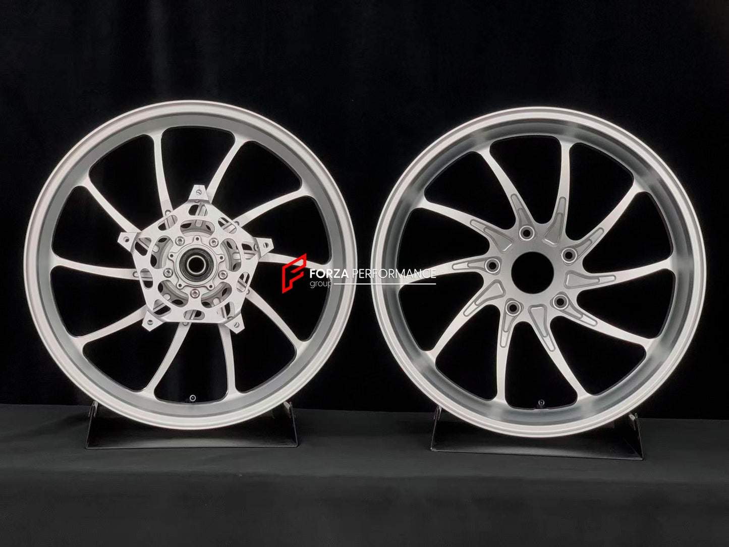 We manufacture premium quality forged motorcycle wheels rims for BMW R 1250 RT in any design, size, color.

Wheel sizes (motorcycle spec):

Front: 3.5 x 17

Rear: 5.5 x 17

Weight:

Front: 3.85 kg (8.49 lbs)

Rear: 3.4 kg (7.5 lbs)


Finishing: Silver

Forza Performance Group engineers and manufactures each forged motorcycle wheel individually per order. This ensures precise fitment, uncompromised strength, and unique styling. Whether for racing, touring, or daily use — our wheels are built for both perform