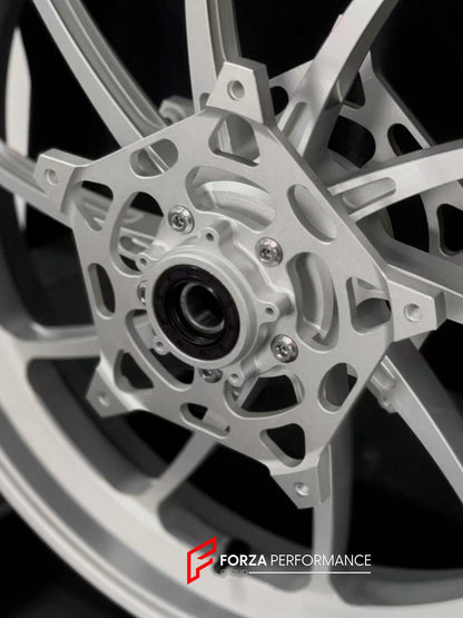 We manufacture premium quality forged motorcycle wheels rims for BMW R 1250 RT in any design, size, color.

Wheel sizes (motorcycle spec):

Front: 3.5 x 17

Rear: 5.5 x 17

Weight:

Front: 3.85 kg (8.49 lbs)

Rear: 3.4 kg (7.5 lbs)


Finishing: Silver

Forza Performance Group engineers and manufactures each forged motorcycle wheel individually per order. This ensures precise fitment, uncompromised strength, and unique styling. Whether for racing, touring, or daily use — our wheels are built for both perform