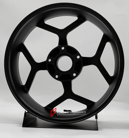 We manufacture premium quality forged motorcycle wheels rims for BMW R 1250 RT in any design, size, color.

Wheel sizes (motorcycle spec):

Front: 3.5 x 17

Rear: 5.5 x 17

Weight:

Front: 4.6 kg (8.49 lbs)

Rear: 4.7 kg (7.5 lbs)


Finishing: Silver

Forza Performance Group engineers and manufactures each forged motorcycle wheel individually per order. This ensures precise fitment, uncompromised strength, and unique styling. Whether for racing, touring, or daily use — our wheels are built for both performa