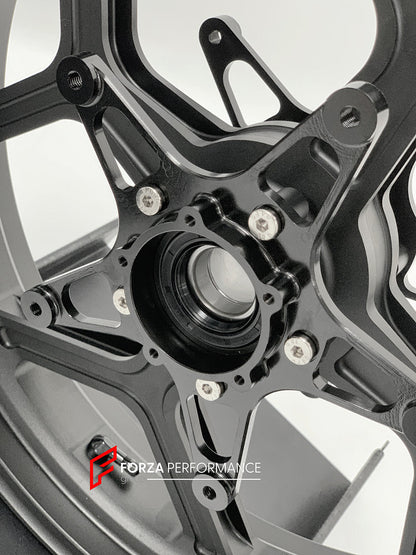 We manufacture premium quality forged motorcycle wheels rims for BMW R 1250 RT in any design, size, color.

Wheel sizes (motorcycle spec):

Front: 3.5 x 17

Rear: 5.5 x 17

Weight:

Front: 4.6 kg (8.49 lbs)

Rear: 4.7 kg (7.5 lbs)


Finishing: Silver

Forza Performance Group engineers and manufactures each forged motorcycle wheel individually per order. This ensures precise fitment, uncompromised strength, and unique styling. Whether for racing, touring, or daily use — our wheels are built for both performa