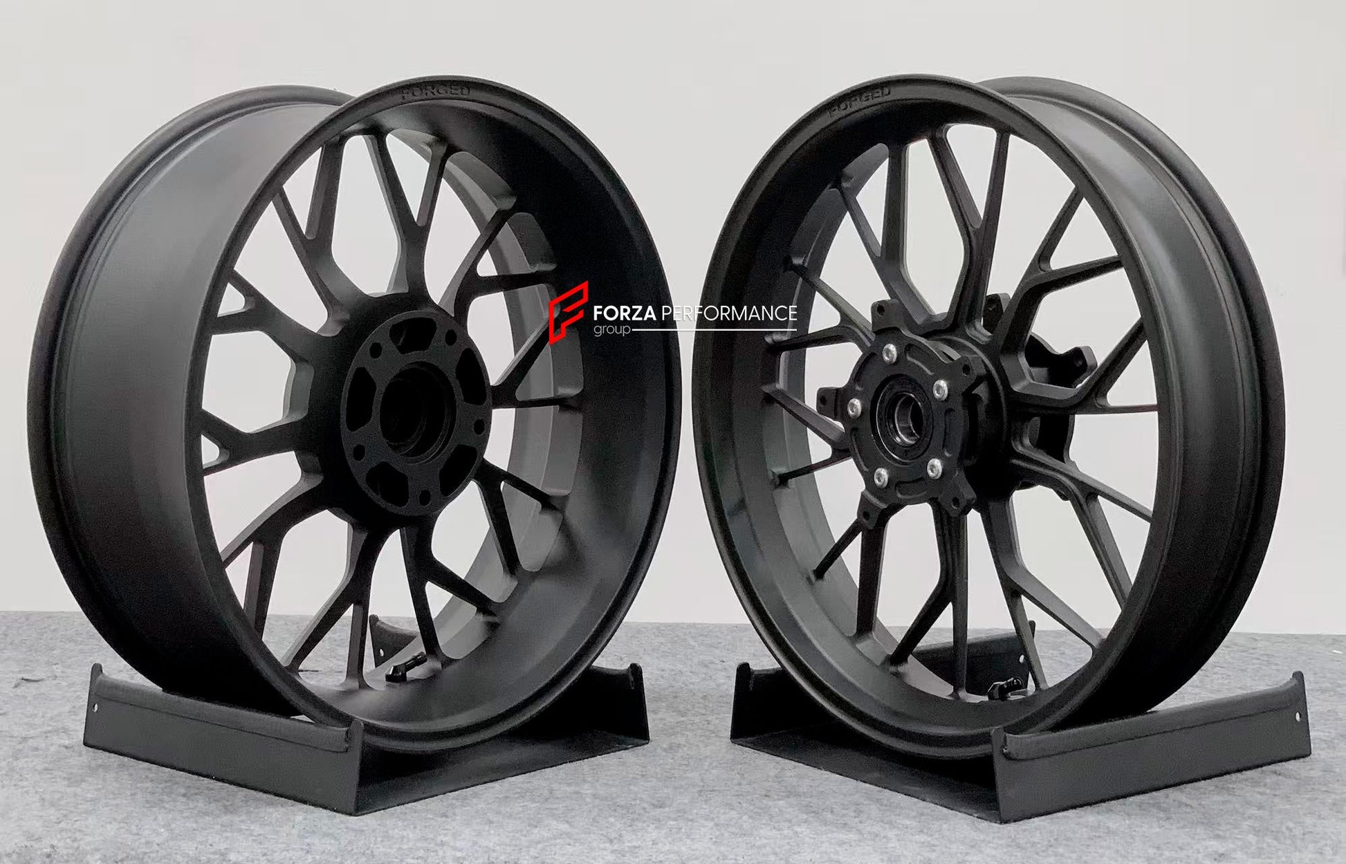 We manufacture premium quality forged motorcycle wheels rims for BMW R NINET PURE SPORT RACER in any design, size, color.

Wheel sizes (motorcycle spec):

Front: 3.5 x 17

Rear: 5.5 x 17

Weight:

Front: 4.3 kg (9.48 lbs)

Rear: 4.65 kg (10.25 lbs)


Finishing: Matt Black

Forza Performance Group engineers and manufactures each forged motorcycle wheel individually per order. This ensures precise fitment, uncompromised strength, and unique styling. Whether for racing, touring, or daily use — our wheels are b